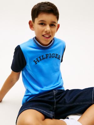 Детские футболки Tommy Hilfiger Kids' Monotype Logo Colorblock T-Shirt — фото 3