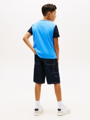 Детские футболки Tommy Hilfiger Kids' Monotype Logo Colorblock T-Shirt — фото 4