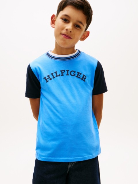 Детские футболки Tommy Hilfiger Kids' Monotype Logo Colorblock T-Shirt
