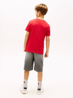 Детские футболки Tommy Hilfiger Kids' Nautical H Logo Colorblock T-Shirt — фото 4