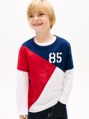 Kids' Tommy 85 Colorblock T-Shirt, Carbon Navy
