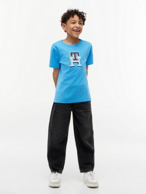 Детские футболки Tommy Hilfiger Kids' Multicolor Monogram T-Shirt — фото 2