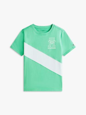 Детские футболки Tommy Hilfiger Kids' Monogram Banner Stripe T-Shirt — фото 5