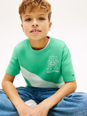 Детские футболки Tommy Hilfiger Kids' Monogram Banner Stripe T-Shirt — фото 3