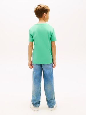 Детские футболки Tommy Hilfiger Kids' Monogram Banner Stripe T-Shirt — фото 4