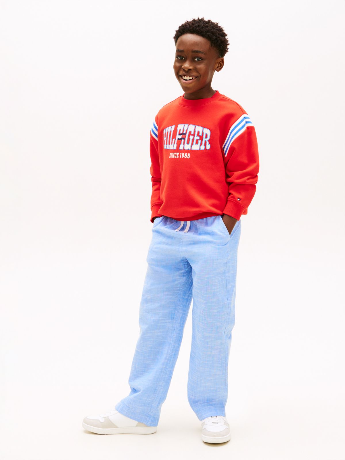 Kids' Slub Cotton Pull-On Pant — Blue Spell