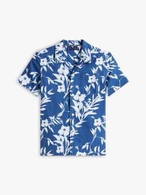 Детские рубашки Tommy Hilfiger Kids' Linen-Cotton Blend Floral Shirt — фото 5