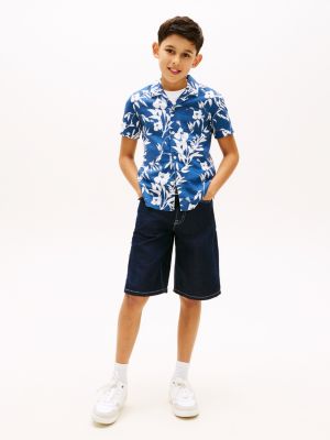 Детские рубашки Tommy Hilfiger Kids' Linen-Cotton Blend Floral Shirt — фото 3