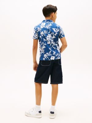 Детские рубашки Tommy Hilfiger Kids' Linen-Cotton Blend Floral Shirt — фото 4