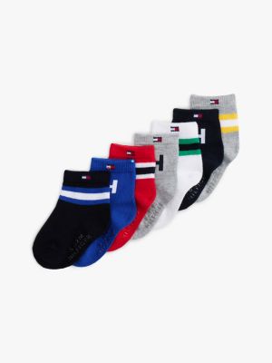 Babies' Varsity Sock 7-Pack, Primary Red Multi