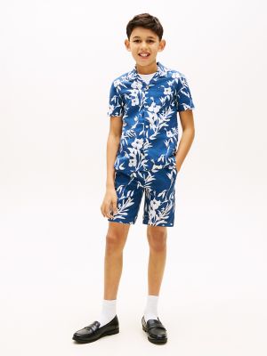 Детские брюки Tommy Hilfiger Kids' Linen-Cotton Blend Floral Short — фото 2