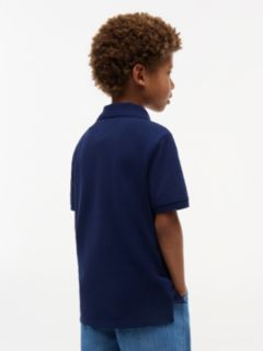 Kids' Colorblock Flag Stretch Polo — Preppy Navy 4