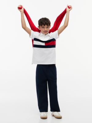 Детские топы Tommy Hilfiger Kids' Colorblock Flag Stretch Polo — фото 2