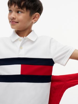 Детские топы Tommy Hilfiger Kids' Colorblock Flag Stretch Polo — фото 3