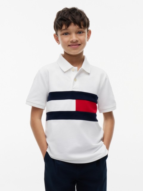 Детские топы Tommy Hilfiger Kids' Colorblock Flag Stretch Polo