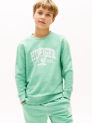 Kids' Hilfiger 85 Logo Sweatshirt, Lime Green