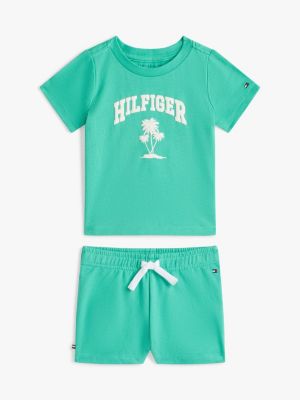 Babies' Palm Logo T-Shirt & Short Set from Tommy Hilfiger - $27.90