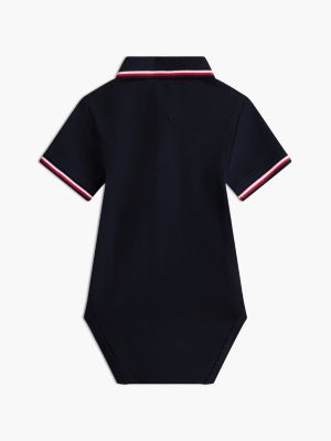 Детские топы Tommy Hilfiger Babies' Tommy Wicking Polo Onesie — фото 2