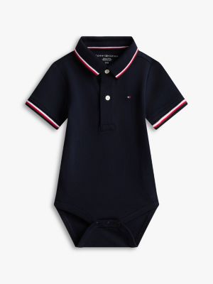 Babies' Tommy Wicking Polo Onesie, Navy Blue