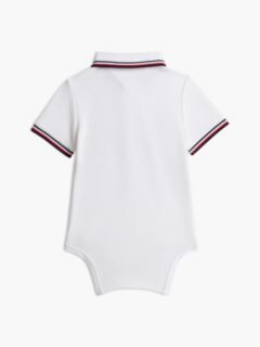 Babies' Tommy Wicking Polo Onesie — White 2