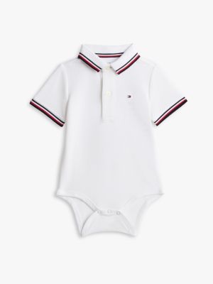 Babies' Tommy Wicking Polo Onesie, White