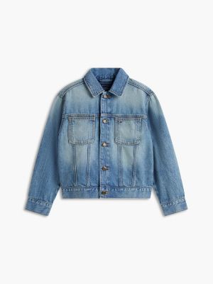 Детские куртки Tommy Hilfiger Kids' Hilfiger Flag Denim Jacket — фото 6