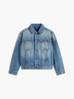 Kids' Hilfiger Flag Denim Jacket — Med Wash 6
