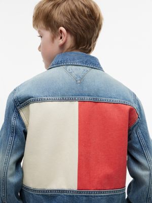 Детские куртки Tommy Hilfiger Kids' Hilfiger Flag Denim Jacket — фото 3