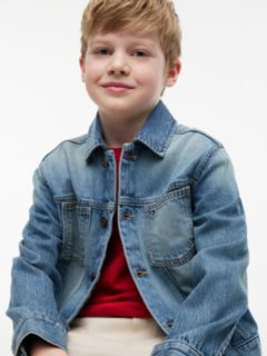 Kids' Hilfiger Flag Denim Jacket — Med Wash 4
