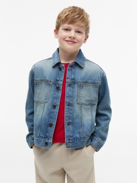 Детские куртки Tommy Hilfiger Kids' Hilfiger Flag Denim Jacket