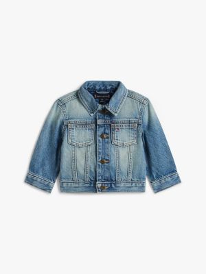 Babies' Hilfiger Flag Denim Jacket, Med Wash