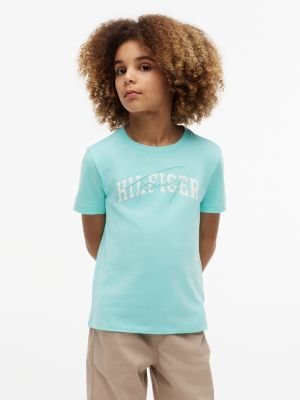 Kids' Hilfiger Graphic T-Shirt, Miami Aqua