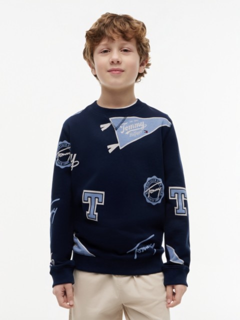Детские худи Tommy Hilfiger Kids' Allover Tommy Logo Sweatshirt