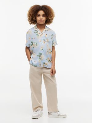 Детские рубашки Tommy Hilfiger Kids' Floral Print Camp Shirt — фото 2
