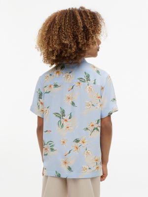 Детские рубашки Tommy Hilfiger Kids' Floral Print Camp Shirt — фото 4