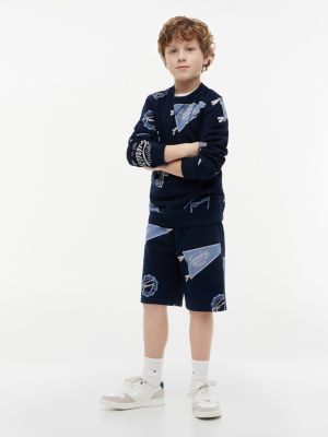 Tommy Hilfiger Kids' Allover Tommy Logo Sweatshort — фото 2