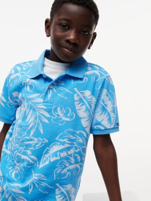Детские свитеры Tommy Hilfiger Kids' Tropical Print Stretch Polo — фото 3
