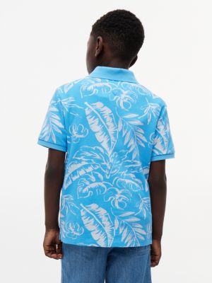 Детские свитеры Tommy Hilfiger Kids' Tropical Print Stretch Polo — фото 4