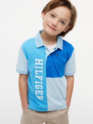 Детские свитеры Tommy Hilfiger Kids' Colorblock Logo Stretch Polo — фото 3