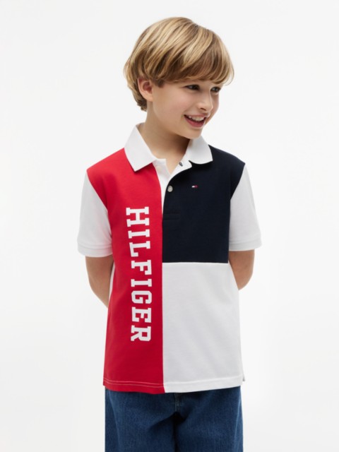 Детские свитеры Tommy Hilfiger Kids' Colorblock Logo Stretch Polo
