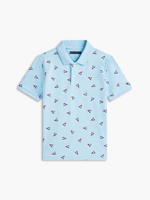 Детские свитеры Tommy Hilfiger Kids' Allover Nautical Flag Stretch Polo — фото 5