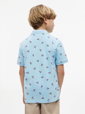 Детские свитеры Tommy Hilfiger Kids' Allover Nautical Flag Stretch Polo — фото 4