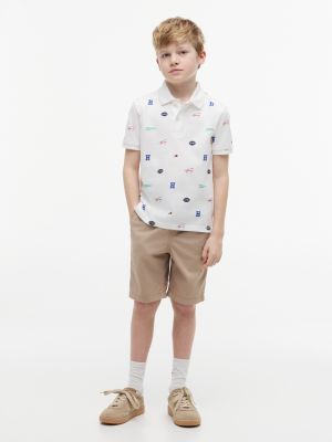 Детские свитеры Tommy Hilfiger Kids' Allover Mixed Logo Stretch Polo — фото 2