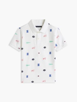 Детские свитеры Tommy Hilfiger Kids' Allover Mixed Logo Stretch Polo — фото 5