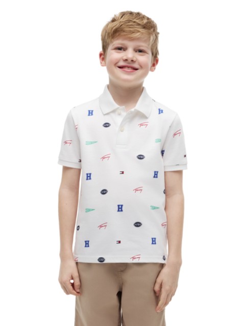 Детские свитеры Tommy Hilfiger Kids' Allover Mixed Logo Stretch Polo