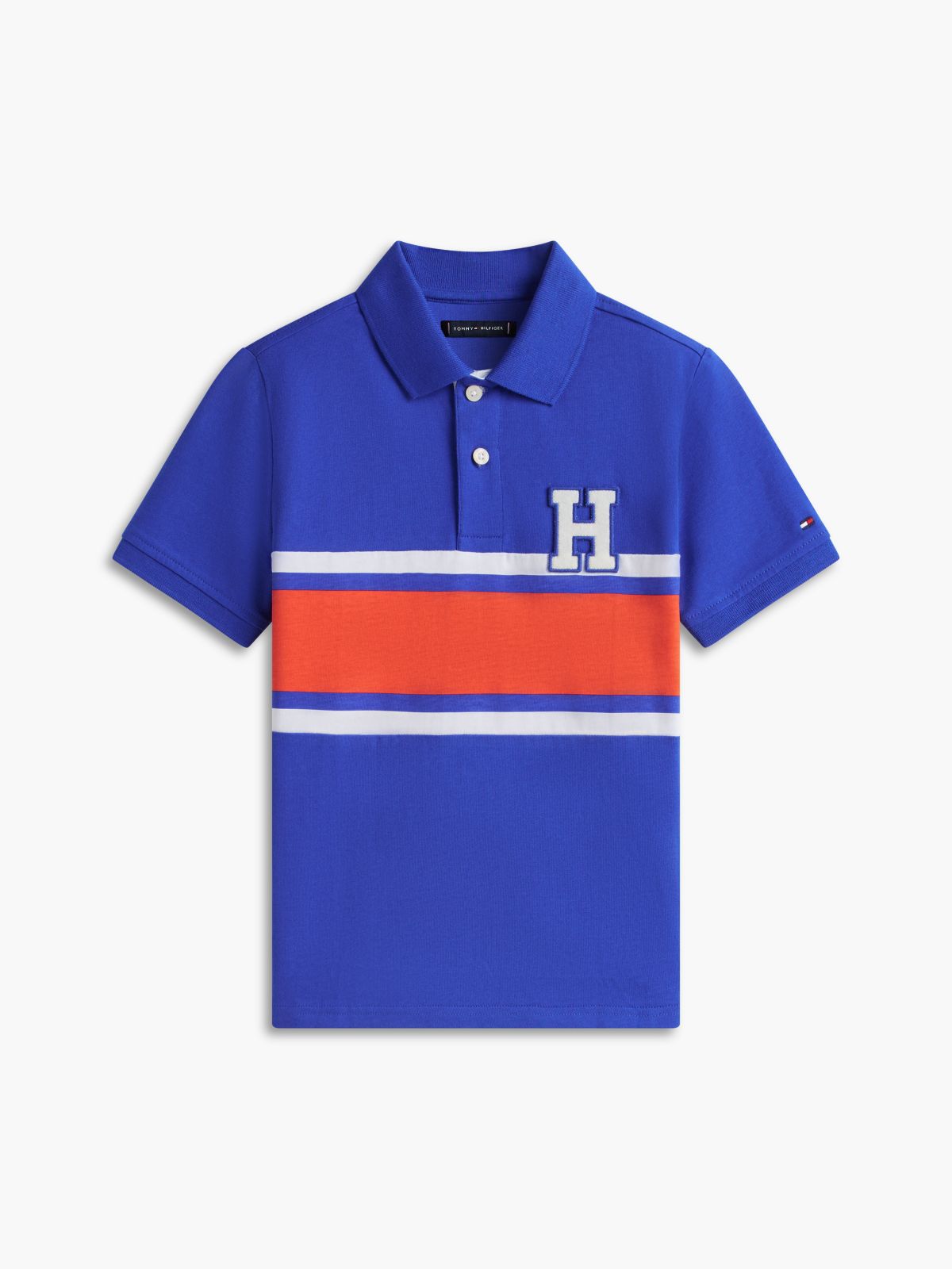 Kids' H Logo Colorblock Stretch Polo — Noble Blue