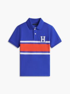 Kids' H Logo Colorblock Stretch Polo — Noble Blue 5