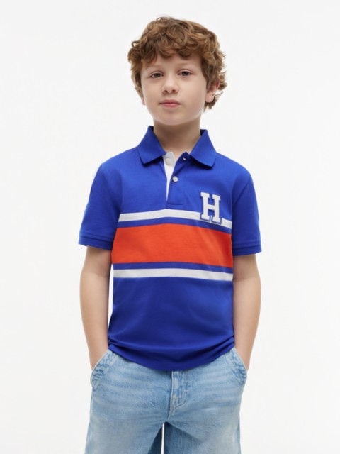 Детские топы Tommy Hilfiger Kids' H Logo Colorblock Stretch Polo