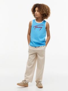 Kids' Script Tommy Logo Tank Top — Frigid Blue 2