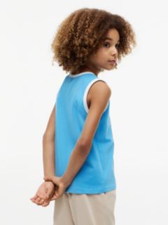 Kids' Script Tommy Logo Tank Top — Frigid Blue 4